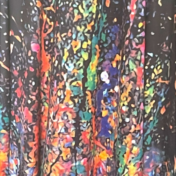 Black Color Splatter Long Sleeve Dress Size L - Picture 3 of 6